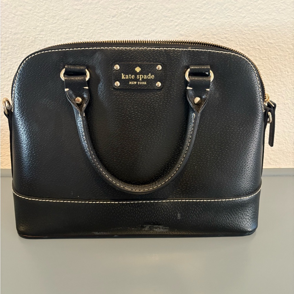 Kate Spade Black Pebbled Leather Satchel